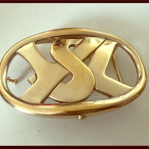 Vintage Yves Saint Laurent Logo Buckle/ Authentic